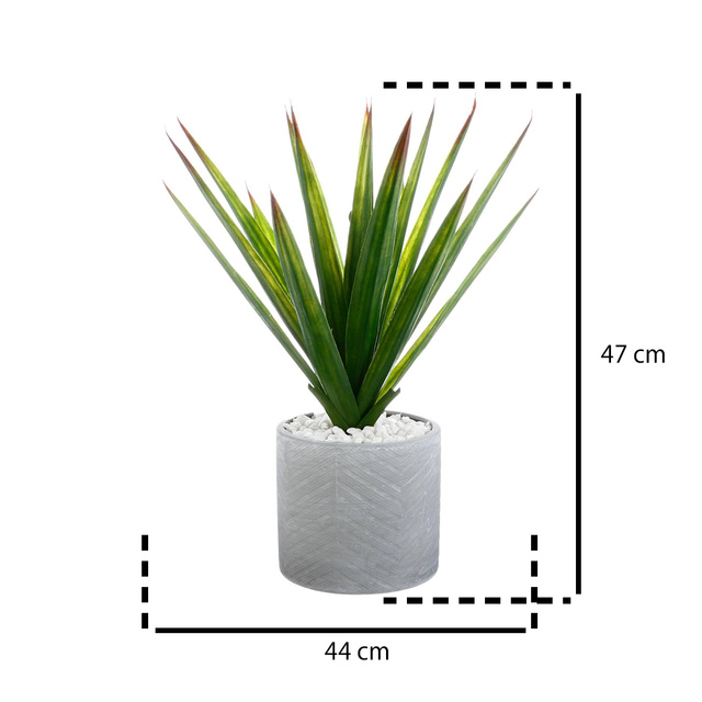 Planta artificiala ALOE VERA, inaltime 48 cm, ghiveci ceramic