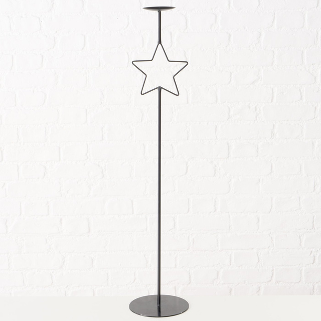 Candelabre metalice cu stea GUILA, 3 buc., înălțime 54,5 - 99,5 cm