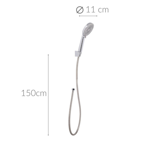 Cap de dus cu 3 functii Ø 11 cm cu furtun de dus