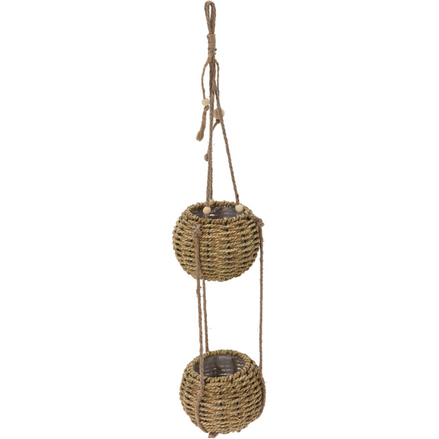 Vaza suspendata pentru doua ghivece cu flori, 72 cm