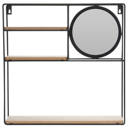 Raft decorativ cu oglindă mică, 3 niveluri, 49 x 41 cm