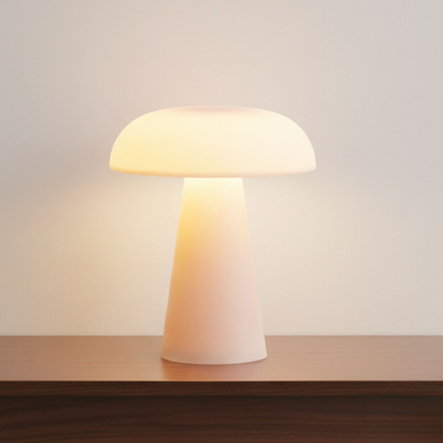 Lampa ciupercă RILO, Ø 15 x 18 cm, bej