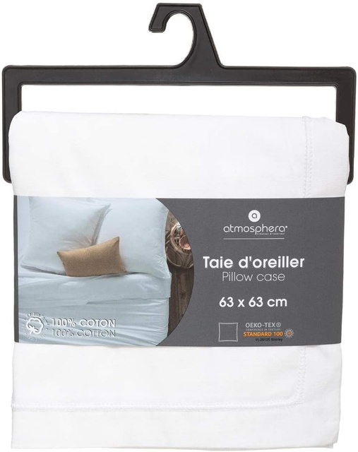 Fată de pernă din bumbac, 63 x 63 cm