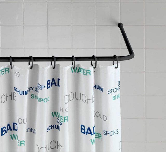 Bara de duș colțară 20 mm, Wenko, neagră