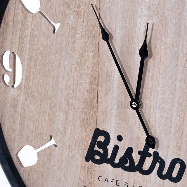 Ceas de perete BISTRO, 60 cm, lemn