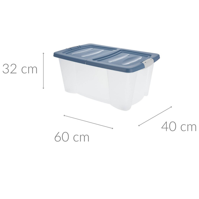 Recipient cu roți si capac, 45 l