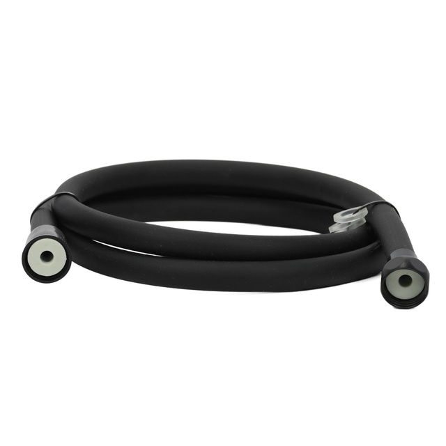 Furtun pentru dus, negru, PVC, 150 cm, 1/2