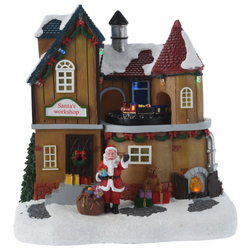 Scenă mobilă cu Moș Crăciun, 21 cm