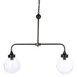 Plafoniera dubla - metal, sticla 103 x 25 x 193 cm