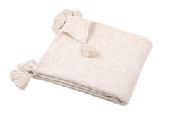 Pătură din bumbac SANCHEZ cu ciucuri, 125 x 150 cm