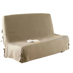 O husă de canapea bej din bumbac, o cuvertură practică