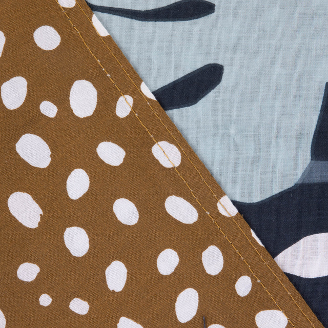 Set lenjerie de pat din bumbac Tropical Vibe, reversibila, 220 x 240 cm