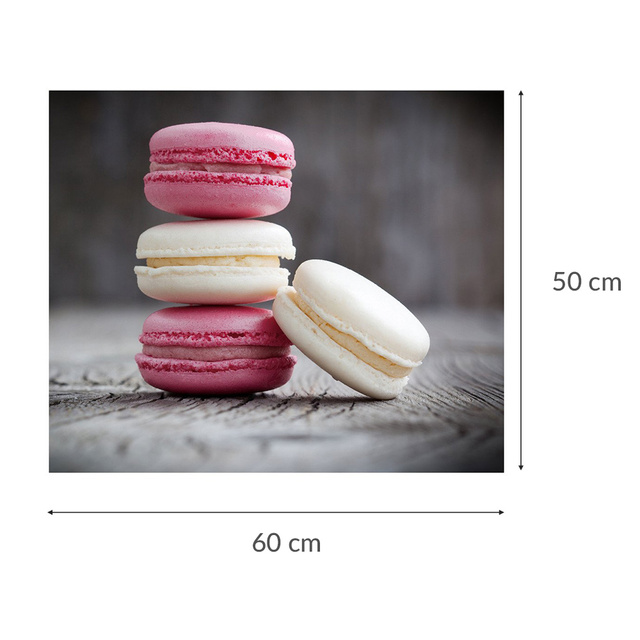 Placă de protecție din sticlă MACARONS pentru perete - 50 x 60 cm, WENKO, macarons