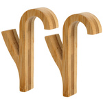 Carlige pentru calorifer din bambus, 2 buc.