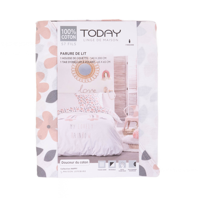 Lenjerie de pat pentru copii curcubeu LOVELY, 140 x 200 cm