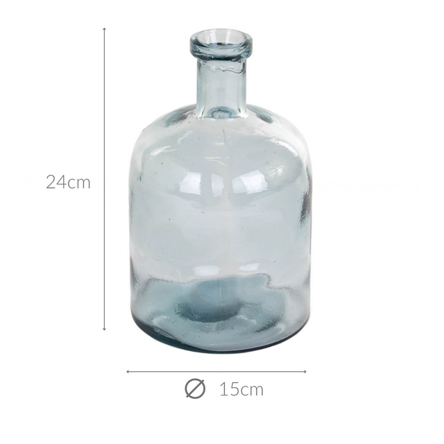 Vaza din sticla reciclata, 24 cm