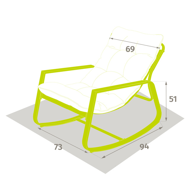 balansoar de gradina, FELINIO, 73 x 79 x 104 cm