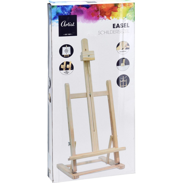 Șevalet din lemn cu înălțime reglabilă, pentru copii și adulți