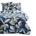 Set lenjerie de pat din bumbac Leaves, reversibila, 220 x 240 cm