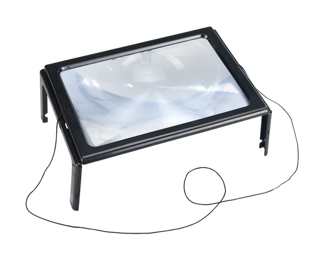 Lupă pentru citit, iluminare LED, mărire x3