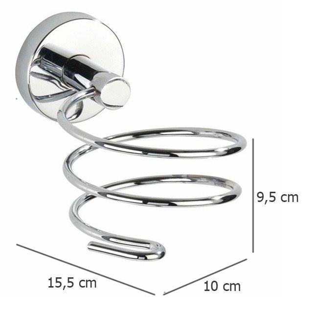 Suport de perete pentru uscător de păr, un produs din seria elegantă de accesorii pentru baie Capri