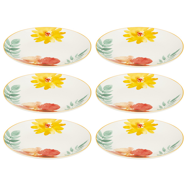 Farfurii desert MARGAUX, porțelan, 6 buc. × Ø 19 cm