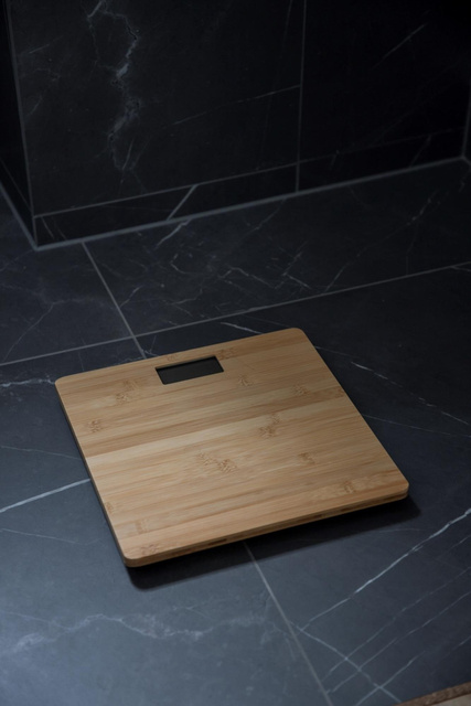 Cantar de baie, BAMBUSA, electronic, bambus, 30 x 30 cm, Wenko