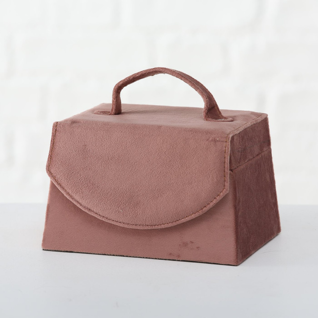 Cutie de bijuterii Clea cu oglinda, roz