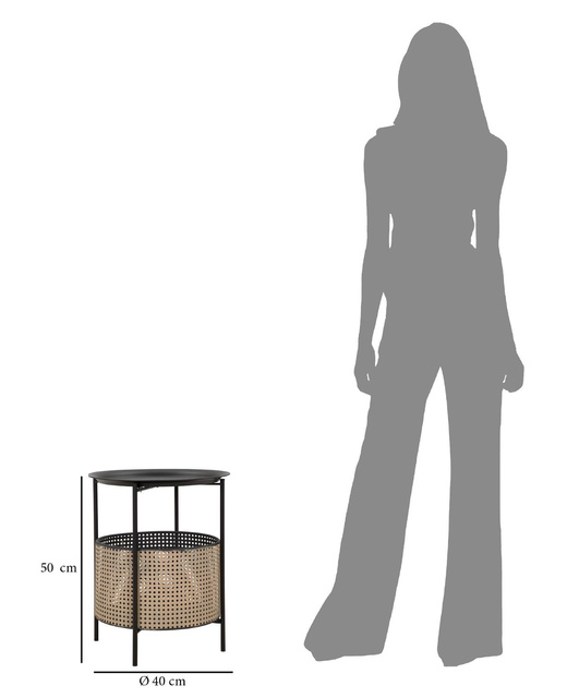 Masa rotunda si cos de depozitare, Ø 40 cm