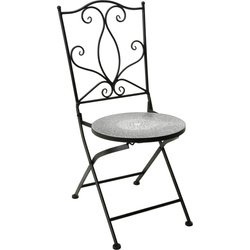 Scaun metalic cu sezut decorativ, mozaic, 90 cm