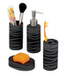 Set ceramic de accesorii pentru baie - 4 piese în set, negru