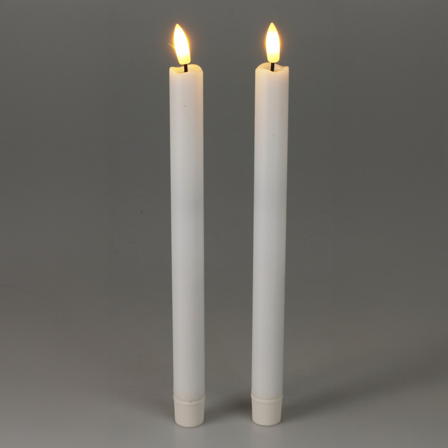 Lumânări de masă din ceară cu LED, 25 cm