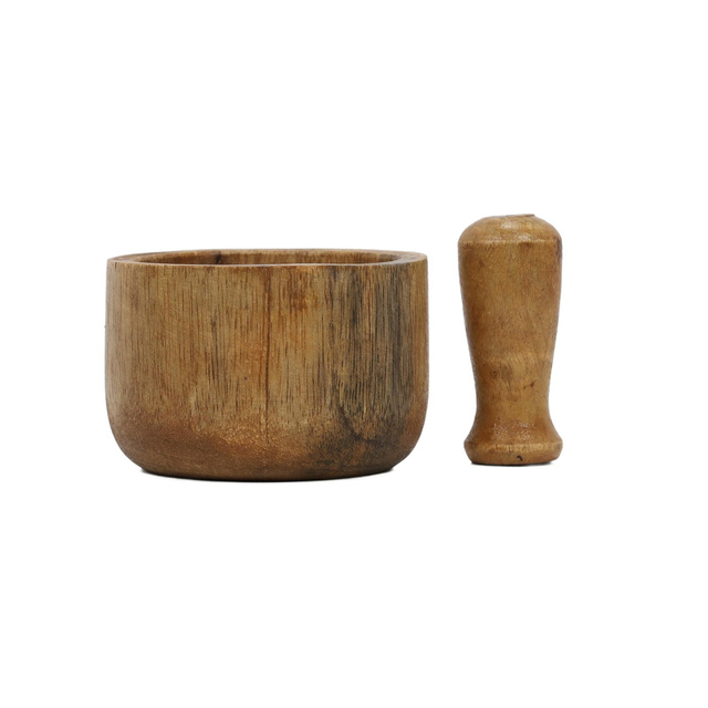 Mojar de bucatarie din lemn de mango, 10 x 6 cm