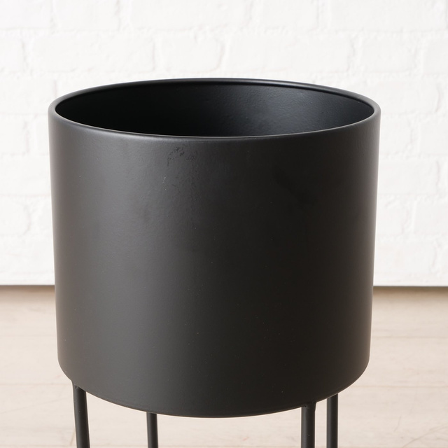 Set 3  suporturi pentru  flori Aurela, negru