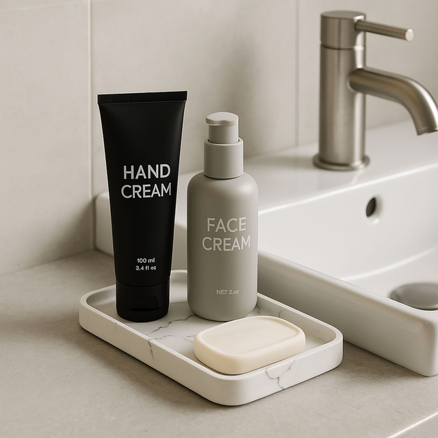 Tavă decorativă, model marmură, 19,2 x 11,3 x 2,5 cm