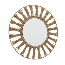 Oglindă de perete Merik, cadru împletit, Ø 58 cm