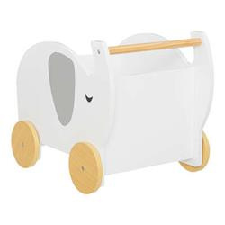 Remorcă din lemn cu roți Elephant, 35 x 30 x 39,7 cm
