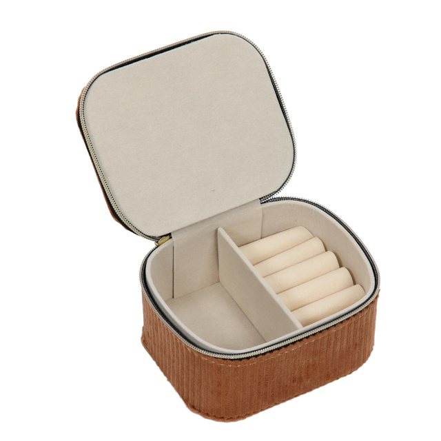 Cutie pentru bijuterii, catifea, 11,5 x 9,5 x 6 cm