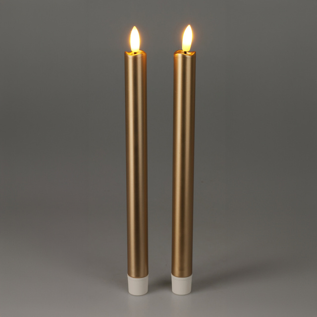 Lumânări de masă din ceară cu LED, 25 cm