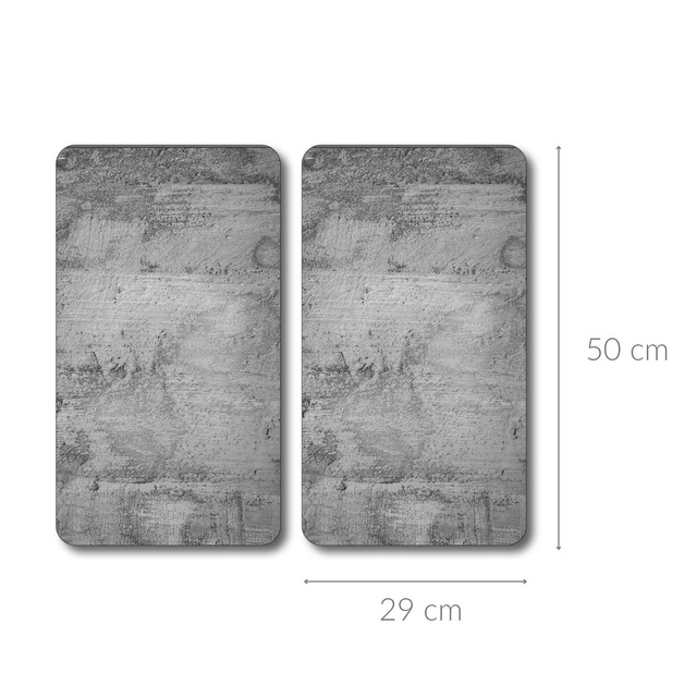 Plite protectie din sticlă, 2 bucăți, Kesper, DARK CONCRETE