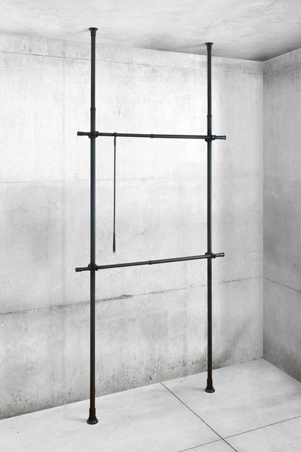 Sistem telescopic de garderobă, HERKULES BASIC, negru, WENKO