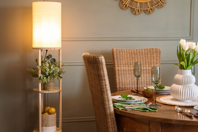 Suport ghiveci din lemn Pure, 15 cm