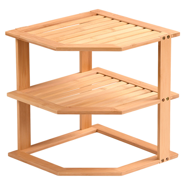 Raft de bucatarie din bambus, coltar, Kesper