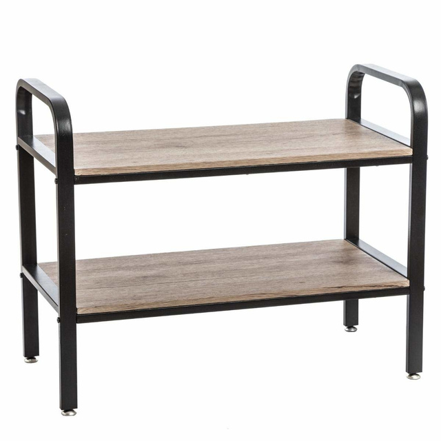 Raft pantofi, încălțăminte, pe 2 niveluri pentru 7 perechi, din lemn