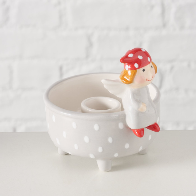 Candelabru cu îngeraș pentru o singură lumânare MALENA