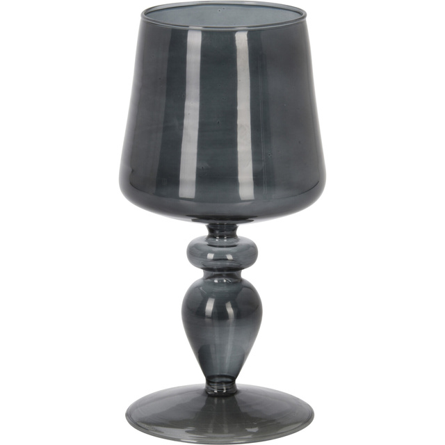 Sfeșnic din sticlă cu picior, 21 cm