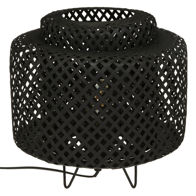 Veioza boho LIBY, impletitura din bambus, 25 cm