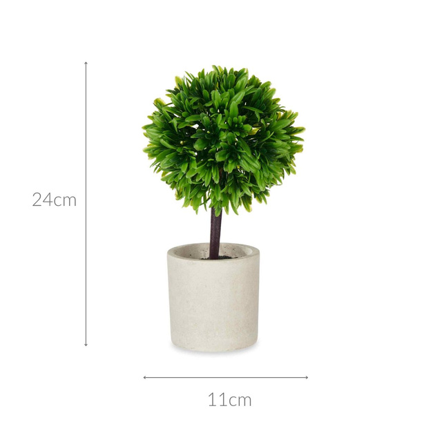 Arbust ornamental artificial in ghiveci ceramic, 24 cm