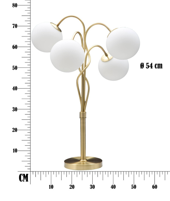 Lampa de birou GLAMY cu 4 surse de iluminat, inaltime 74 cm