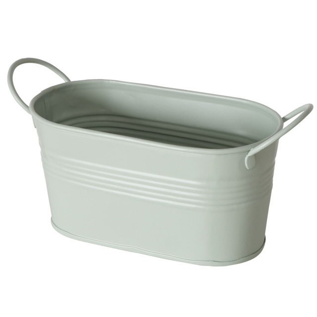 Jardiniera de flori pentru balcon Lingo, zincat, lung, 20 x 8,5 x 9,5 cm